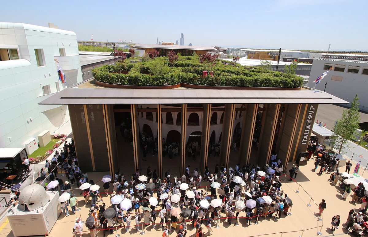 Il Padiglione Italia a Expo 2025 Osaka Kansai fotografato nel maggio 2025